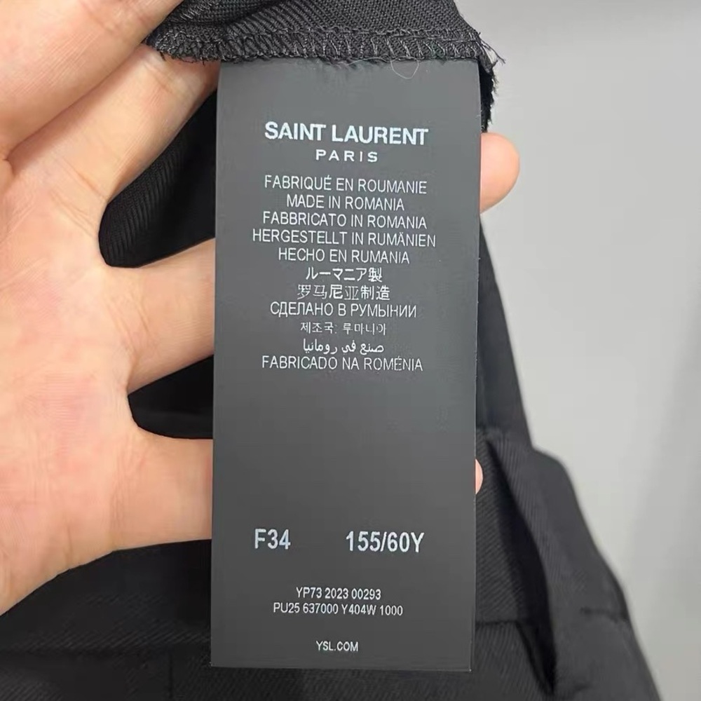 🚩steal authentic Saint Laurent Classic Black Women's Trousers - Picture 4 of 4